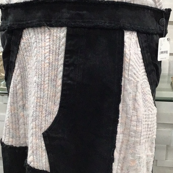 🆕 WE THE FREE Denim and Knit Combo MIDI Jumper Dress - Picture 4 of 15